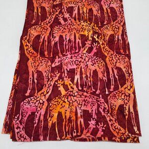Giraffe Batik Fabric Fat Quarter Safari Animal Print Quilt Crafts 18"x22"